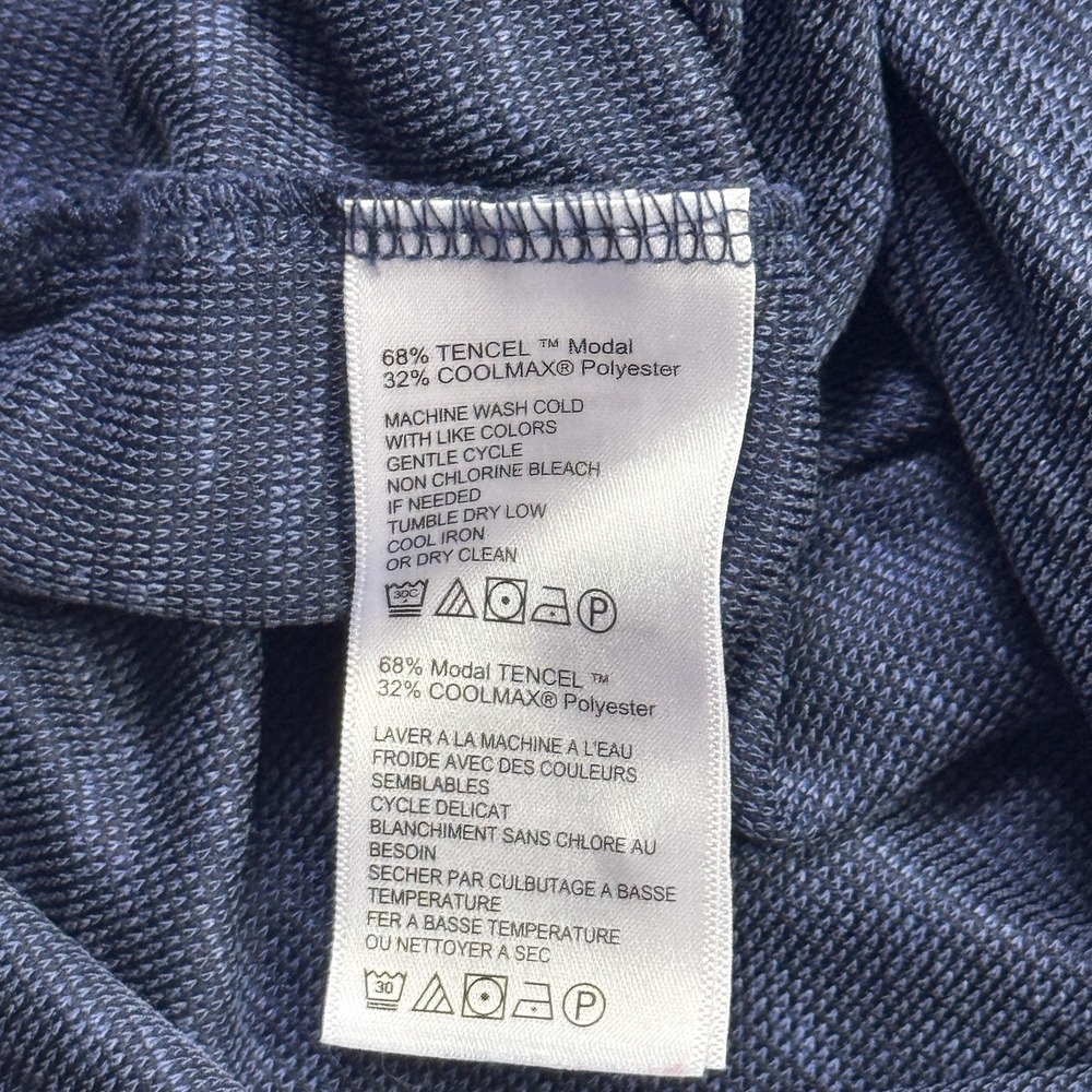 Tommy Bahama Polo Shirt Mens XL Blue Short Sleeve Modal Polyester Performance - Picture 4 of 11